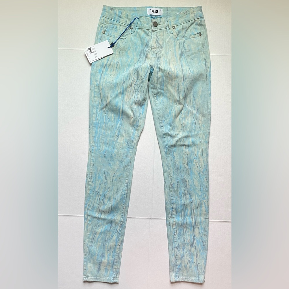 NWT PAIGE Verdugo Ultra‎ Skinny In Blue Bell Marble